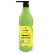 شامپو بدون نمک Biohair حاوی عصاره نعناع و لیمو مناسب موهای چرب و آسیب دیده 1000 میل