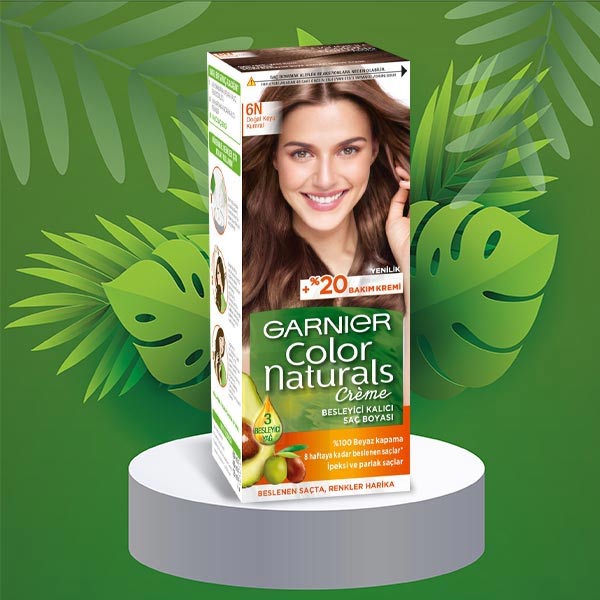 کیت رنگ مو گارنیر پایه رنگ کاراملی تیره طبیعی شماره 6N