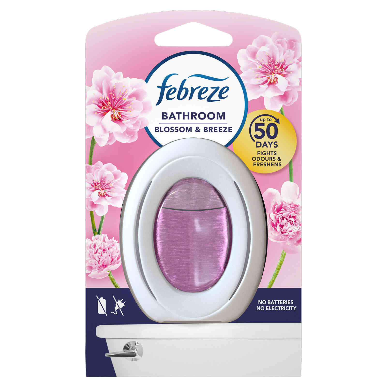 مشخصات، خرید و قیمت خوشبو کننده حمام و سرویس بهداشتی فبرز Febreze با رایحه شکوفه و نسیم حجم 7.5 میل