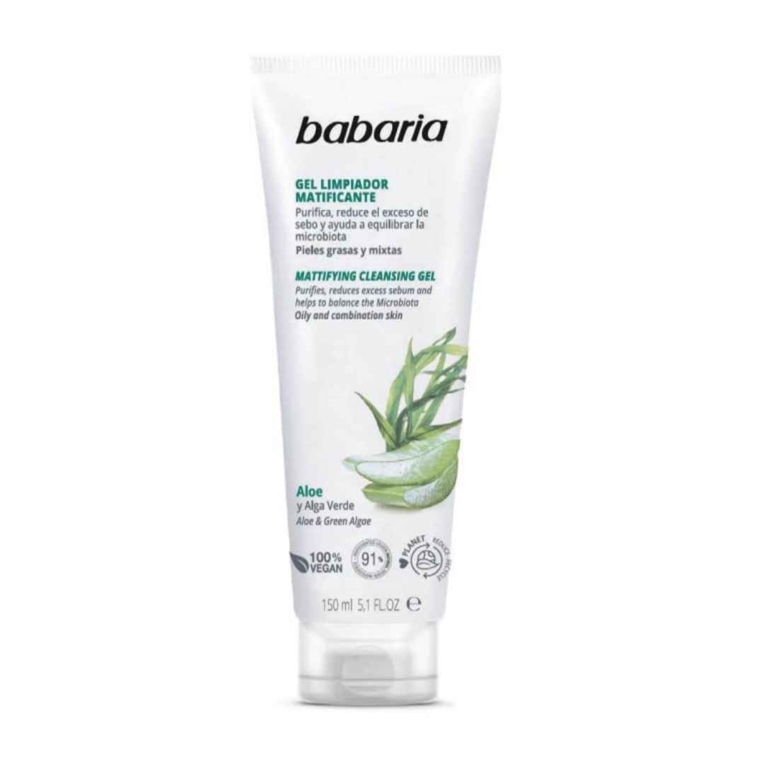 مشخصات، خرید و قیمت ژل شستشوی صورت باباریا حاوی آلوئه ورا و جلبک سبز حجم 150 میل